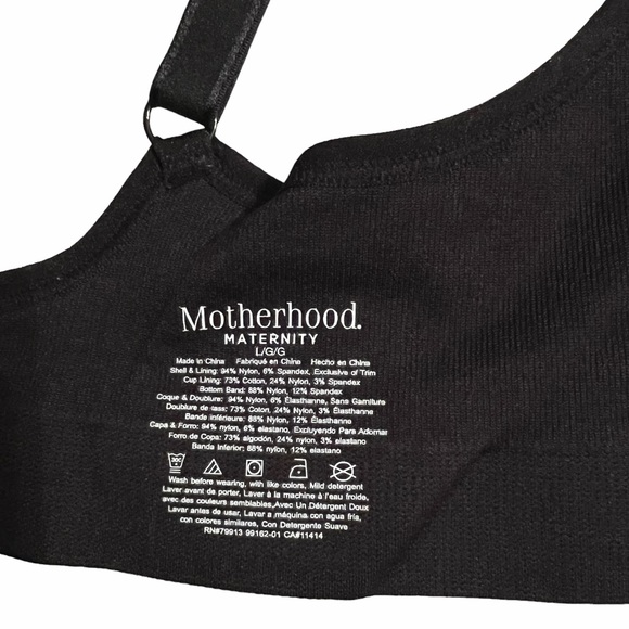 NEW! Lot of 3 Motherhood Maternity Black Seamless Nursing Bras Size Large - Picture 12 of 12